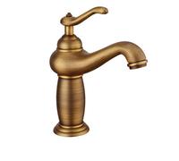 OBASDFD Rubinetto Antico for Bagno con Maniglia Singola, Miscelatore for Acqua Calda/Fredda Struttura in Rame, for Lavabo Vintage for Uno Stile Minimalista Moderno