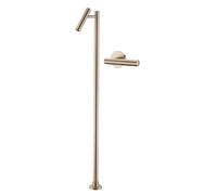 OBASDFD Rubinetto da Bagno Terra, Miscelatore Verticale for Lavabo Alto con Maniglia Singola, Finitura Nera, Colonna Acqua Calda/Fredda, Attacco G1/2(Brushed Gold)