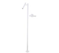 OBASDFD Rubinetto da Bagno Terra, Miscelatore Verticale for Lavabo Alto con Maniglia Singola, Finitura Nera, Colonna Acqua Calda/Fredda, Attacco G1/2(White)