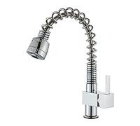 OBASDFD Rubinetto da Cucina Estraibile in Ottone Placcato con Doccetta, Miscelatore Monocomando for Acqua Calda E Fredda, Monoforo