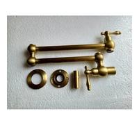 OBASDFD Rubinetto da Cucina Girevole A 360°, Prolunga Singola for Acqua Fredda for Lavaggio Verdure, Finitura Nichel-Oro(Antique)