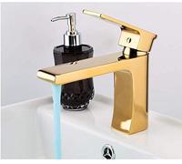OBASDFD Rubinetto for Bagno A Cascata con Struttura in Ottone, Miscelatore Monocomando A Ponte for Mobili Moderni, for Lavabo Acqua Calda/Fredda