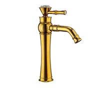 OBASDFD Rubinetto for Bagno in Ottone Cromato, for Lavabo Soprapiano con Leva Singola, Beccuccio Alto E Cartuccia in Ceramica, Miscelatore for Acqua Calda/Fredda