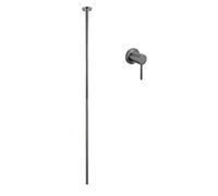 OBASDFD Rubinetto for Vasca in Ottone con Miscelatore monocomando, Rubinetto for Doccia a Parete Grigio for Acqua Calda e Fredda(Grey Wall)