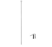 OBASDFD Rubinetto for Vasca in Ottone con Miscelatore monocomando, Rubinetto for Doccia a Parete Grigio for Acqua Calda e Fredda(Chrome Deck)