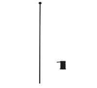 OBASDFD Rubinetto for Vasca in Ottone con Miscelatore monocomando, Rubinetto for Doccia a Parete Grigio for Acqua Calda e Fredda(Black Deck)