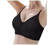 OBASDFD Seamless Ice Silk Push Up Bra for Women Cool Jelly Thin Soft Support Breathable Comfortable Back Small, Light Green, M(Black,L)