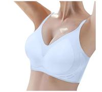 OBASDFD Seamless Ice Silk Push Up Bra for Women Cool Jelly Thin Soft Support Breathable Comfortable Back Small, Light Green, M(Blue,S)