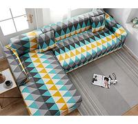 OBASDFD Set Copridivano Componibile A L Con Schiuma Antiscivolo E Fondo Elastico(1,2 Seater(145-185cm))