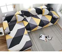 OBASDFD Set Copridivano Componibile A L Con Schiuma Antiscivolo E Fondo Elastico(11,3 Seater(190-230cm))