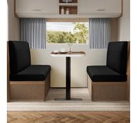 OBASDFD Set Copridivano Impermeabile For Camper Con Design Elastico, Protezione Antiscivolo For Cuscino Da(Black)