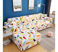 OBASDFD Set Di Fodere For Divano Componibile A L, Copridivano Elasticizzato In Jacquard For Divani Componibili(E,3 Seater+4 Seater)
