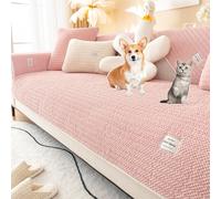 OBASDFD Set Di Fodere For Divano Componibile In Velluto A Coste, Protezione Antiscivolo Reversibile For A L(Pink,90 * 120cm/35.4 * 47in)