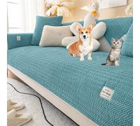 OBASDFD Set Di Fodere For Divano Componibile In Velluto A Coste, Protezione Antiscivolo Reversibile For A L(Blue,70 * 70cm/27.6 * 27.6in)