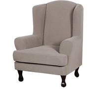 OBASDFD Set Di Fodere For Poltrona Ad Ali Elasticizzate E Antiscivolo, 2 Pezzi In Tessuto Jacquard(Brown)