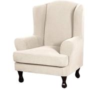 OBASDFD Set Di Fodere For Poltrona Ad Ali Elasticizzate E Antiscivolo, 2 Pezzi In Tessuto Jacquard(Yellow)