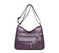 OBASDFD Shoulder Bag For Women, Fashionable Middle-Age Mother, Large Capacity Crossbody, Casual Style(Purple)
