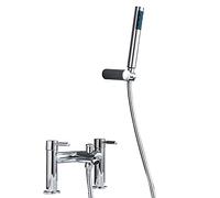 OBASDFD Sistema Doccia con Display Digitale, Indicatore di Temperatura A LED, Set A Pioggia A 3 Vie E Miscelatore in Ottone, Rubinetto da Bagno A Parete Color Oro