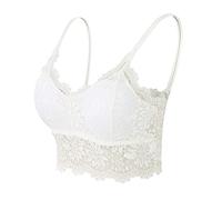 OBASDFD Stretch Free Bra 1 Piece Summer Bandeau Plus Size Strapless Wireless Padded for Women, Darkblue, XL(White,M)