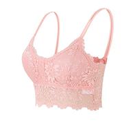 OBASDFD Stretch Free Bra 1 Piece Summer Bandeau Plus Size Strapless Wireless Padded for Women, Red, M(Pink,L)