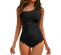OBASDFD Swimsuit Women One Shoulder for Ribbed Wavy Cut out 1 Piece Slimming with Full Coverage, Purple, S(Black,XXL)