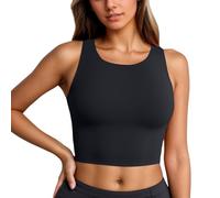 OBASDFD Swimsuit Women's Plain Swimwear Tankini Top Breathable Comfortable Swimming Shirt for Beach Pool Water Activities Summer, Black, M(Black,XXL)