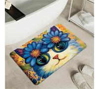 OBASDFD Tappetino Da Bagno Antiscivolo in Terra di Diatomea, Super Assorbente e Rapido Asciugante, Zerbino Ecologico per Uso Interno(#14,16x24Inch (40 * 60cm))