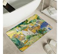 OBASDFD Tappetino Da Bagno in Terra di Diatomea, Antiscivolo Marmo Verde-Oro, Super Assorbente e Rapido Asciugante per Cucina(#46,17x27.5Inch (43 * 70cm))