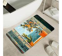 OBASDFD Tappetino Da Bagno in Terra di Diatomea, Antiscivolo Marmo Verde-Oro, Super Assorbente e Rapido Asciugante per Cucina(#34,20x31Inch (50 * 80cm))