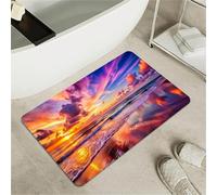 OBASDFD Tappetino Da Bagno In Terra Di Diatomee Con Motivo A Fenice Rossa E Oro, Antiscivolo, Super Assorbente Ad Asciugatura Rapida For Cucina(#44,16x24Inch (40 * 60cm))