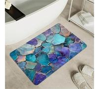 OBASDFD Tappetino Da Bagno In Terra Di Diatomee Con Motivo A Fenice Rossa E Oro, Antiscivolo, Super Assorbente Ad Asciugatura Rapida For Cucina(#28,20x31Inch (50 * 80cm))