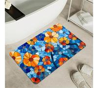 OBASDFD Tappetino Da Bagno In Terra Di Diatomee, Effetto Marmo Azzurro Polvere Antiscivolo, Super Assorbente, Ad Asciugatura Rapida For E Cucina(#1,20x31Inch (50 * 80cm))