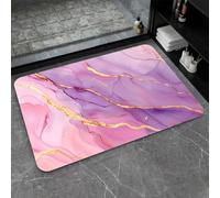 OBASDFD Tappetino Da Bagno In Terra Di Diatomee, Inchiostro Alcolico, Design Lilla Acquamarina, Antiscivolo, Super Assorbente, Ad Asciugatura Rapida, For E Cucina(#39,16x24Inch (40 * 60cm))