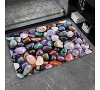 OBASDFD Tappetino Da Bagno In Terra Di Diatomee, Inchiostro Alcolico, Design Lilla Acquamarina, Antiscivolo, Super Assorbente, Ad Asciugatura Rapida, For E Cucina(#1,20x31Inch (50 * 80cm))