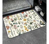 OBASDFD Tappetino Da Bagno In Terra Di Diatomee, Inchiostro Alcolico, Design Lilla Acquamarina, Antiscivolo, Super Assorbente, Ad Asciugatura Rapida, For E Cucina(#24,16x24Inch (40 * 60cm))