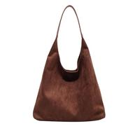OBASDFD Tote Bags For Women Work Suede Slouchy Bag Handbag Zipper(Coffee)