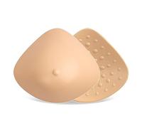 OBASDFD Triangle Lightweight Breast Implant Bra Silicone Fake Padding Boob Insert Make Up Slight Push Pad Breathable Bust Enhancer 290g Beige(160g)