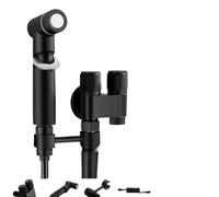 OBASDFD Ugello for Acqua a Doppio Controllo Grigio in Acciaio Inossidabile - 1 in 2 out for Cucina e Bagno(Black Style)