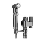 OBASDFD Ugello for Acqua a Doppio Controllo Grigio in Acciaio Inossidabile - 1 in 2 out for Cucina e Bagno(Gray Style)