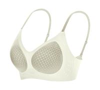 OBASDFD Ultra Thin Breathable Jelly Gel Underwire Bra Cover for Women Straps Pull Up to Secure Cup Underwear, Pink, XXL(Light Yellow,L)
