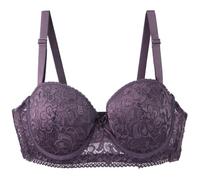 OBASDFD Underwire Bra for Full Bust for Plus Size Support, Comfortable Lift, Everyday T-Shirt with Wide Ties at The Sides, Purple, 42B(Purple,36B)