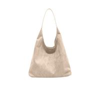 OBASDFD Vintage Trendy Soft Suede Large & Small Capacity Shoulder Bag For Women(White)