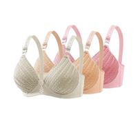OBASDFD Wireless Bra for Women No Underwire Seamless Push Up Padded Bralette Adjustable Straps Comfort Bras 3 Pack Set Green(Green,38)
