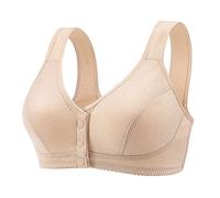 OBASDFD Women Bra Without Steel Ring Closed Front T Back Plus Size Seamless Unlined for Large Bust, a, 18(D,14)