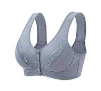 OBASDFD Women Bra Without Steel Ring Closed Front T Back Plus Size Seamless Unlined for Large Bust, a, 14(Gray,12)