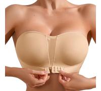 OBASDFD Women Comfortable Bra Large Thin Hanging Side Bust Beautiful Back Shiny No Steel Ring, Black, XL(Beige,XL)