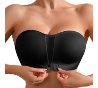 OBASDFD Women Comfortable Bra Large Thin Hanging Side Bust Beautiful Back Shiny No Steel Ring, Black, S(Black,L)