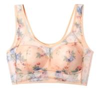 OBASDFD Women Lace Bra Without Buttons, Comfortable Push Up, Wirefree Bralette for, Posture, Everyday, Blue, XL(Beige,XXL)