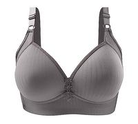 OBASDFD Women Push Up Bra No Underwire Comfortable Hold No Underwear with Wire Bralette for Everyone, Khaki, 14(Gray,12)