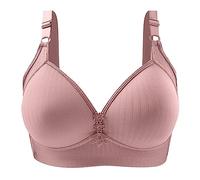 OBASDFD Women Push Up Bra No Underwire Comfortable Hold No Underwear with Wire Bralette for Everyone, Black, 10(Pink,14)